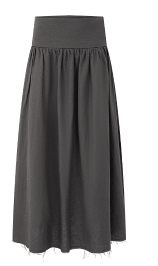 iamxiaa* Dry cotton and linen fabric low - waisted, wide - waisted, split line, pleated, fringed, umbrella - shaped, large - swing skirt - UrbanNest Co