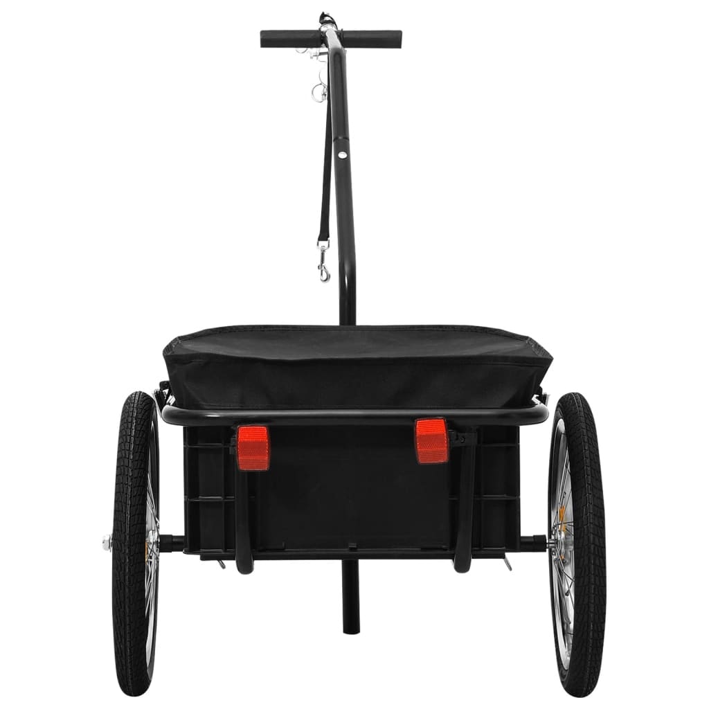 NNEVL Bike Cargo Trailer/Hand Wagon 155x60x83 cm Steel Black - UrbanNest Co
