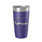Lake Carlinville Map Tumbler Travel Mug Insulated Laser Engraved Coffee Cup Illinois 20 oz - UrbanNest Co