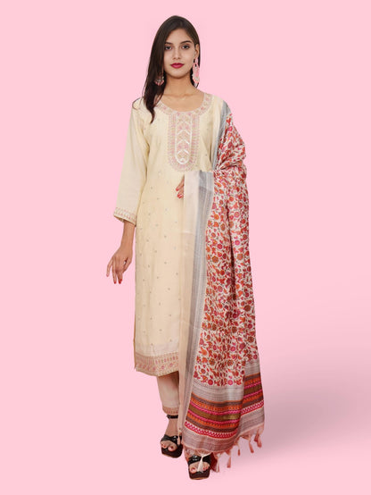 Women's Silk Kurta - Pant, and Dupatta Set - UrbanNest Co