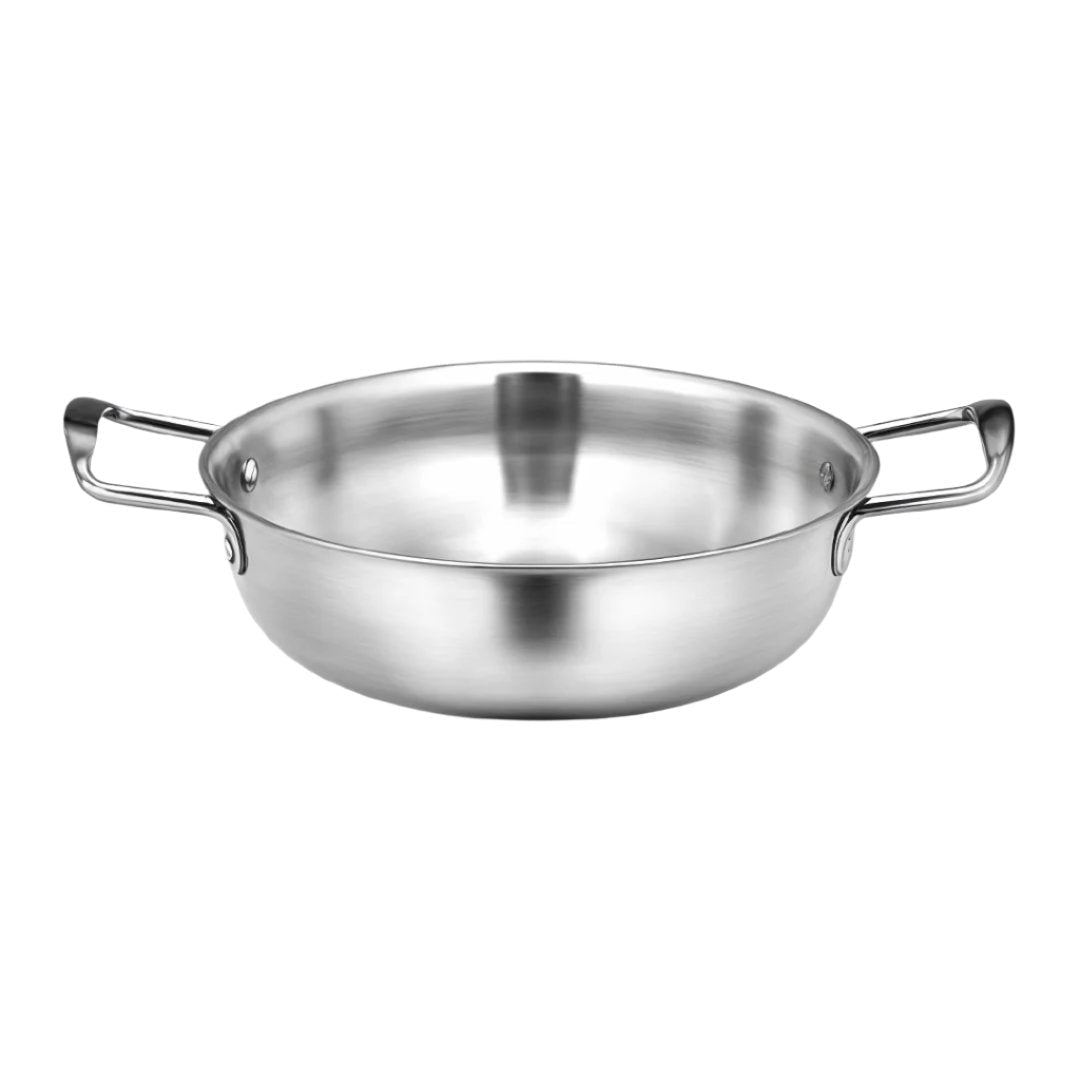 SOGA 20cm Premium Silver Seafood Dry Pot Stockpot Versatile and Durable Kitchen Essential - UrbanNest Co