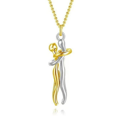 Necklace Embrace Pendant Necklace Mother - Daughter Embrace Clavicle Chain - UrbanNest Co