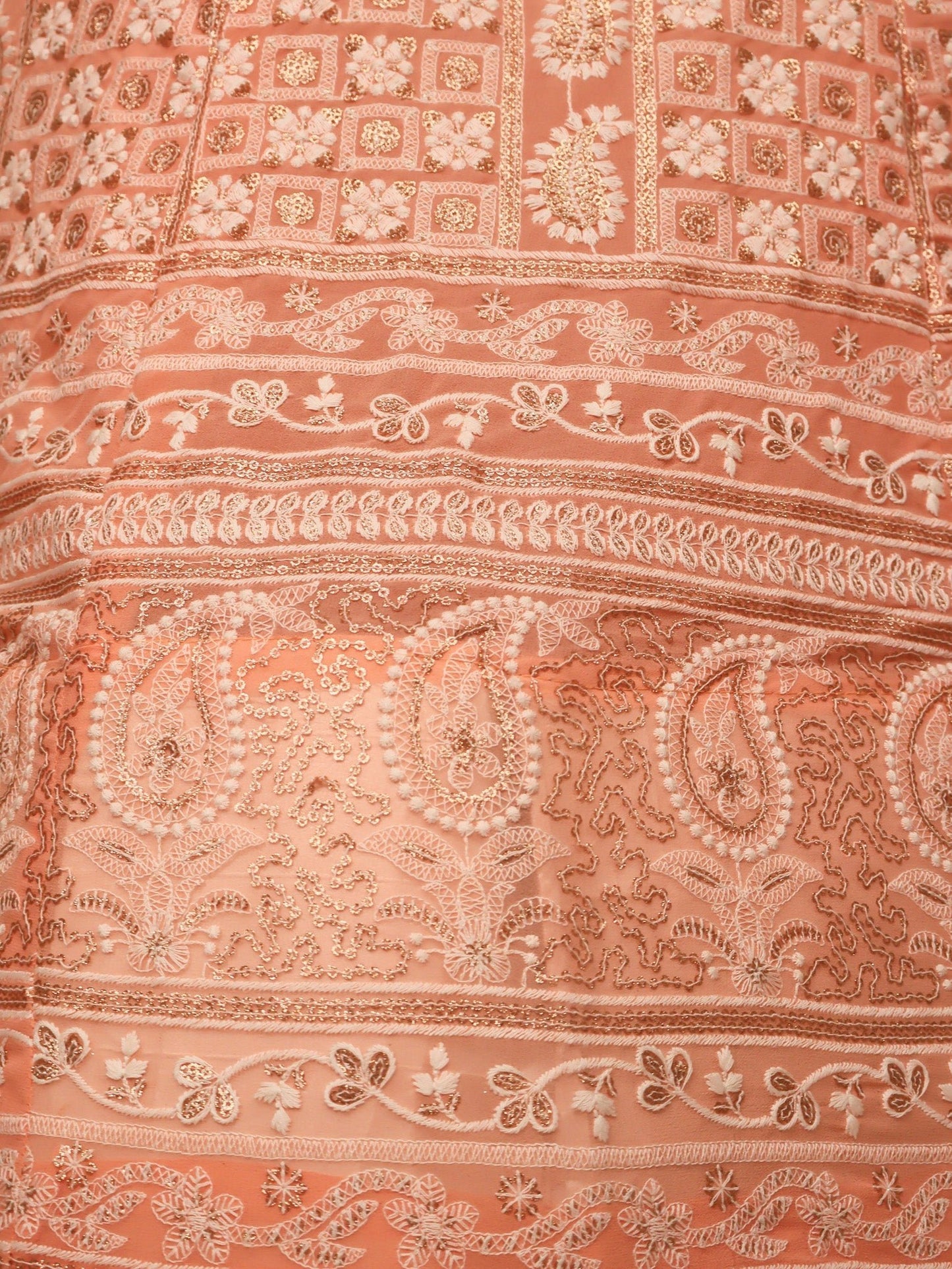 Semi - Stitched Lehenga with Embroidery & Golden Sequin work by Shreekama - UrbanNest Co