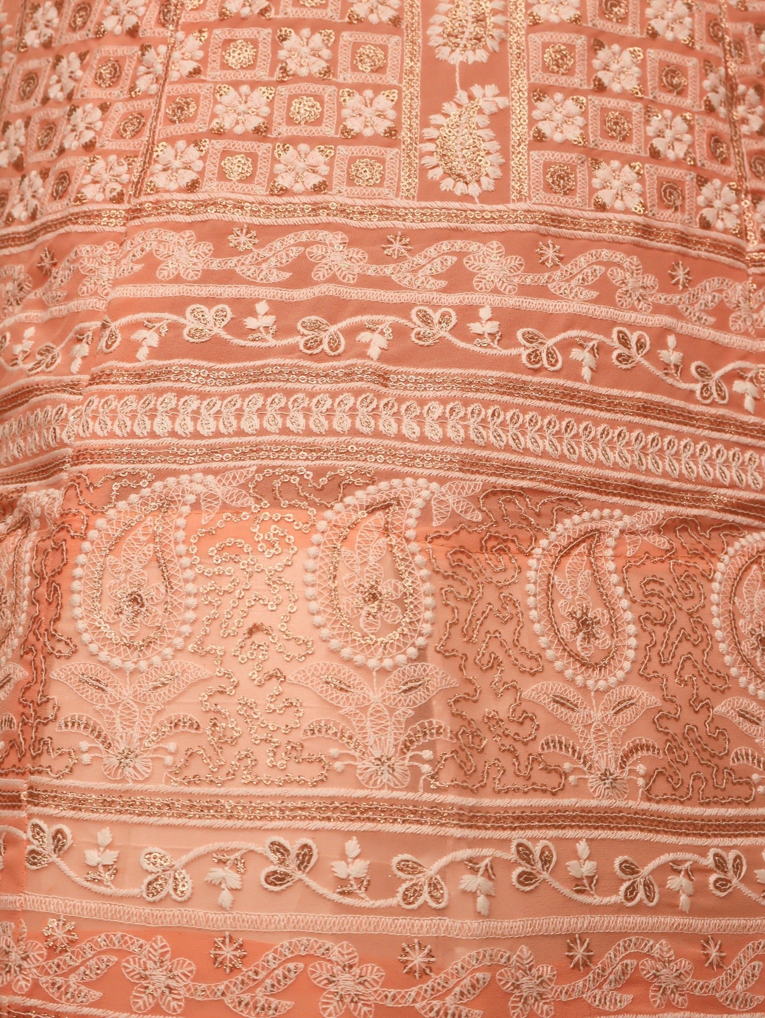 Semi - Stitched Lehenga with Embroidery & Golden Sequin work by Shreekama - UrbanNest Co