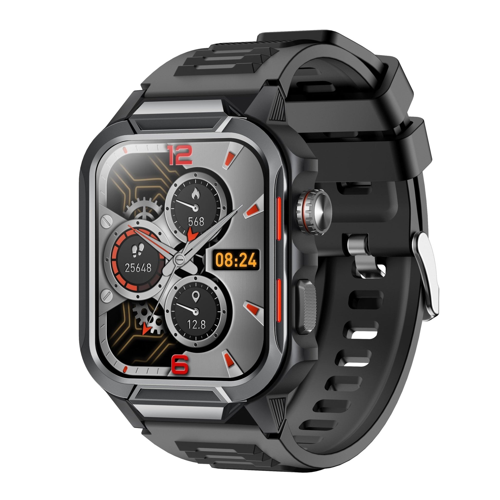 Rugged Smartwatch for Men 3ATM Waterproof Smartwatch 1.96 inch screen for Android and iOS Phones Fitness Tracker Watch with 100+ Sports Modes - UrbanNest Co