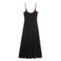 V - neck velvet long dress for women's wear - UrbanNest Co