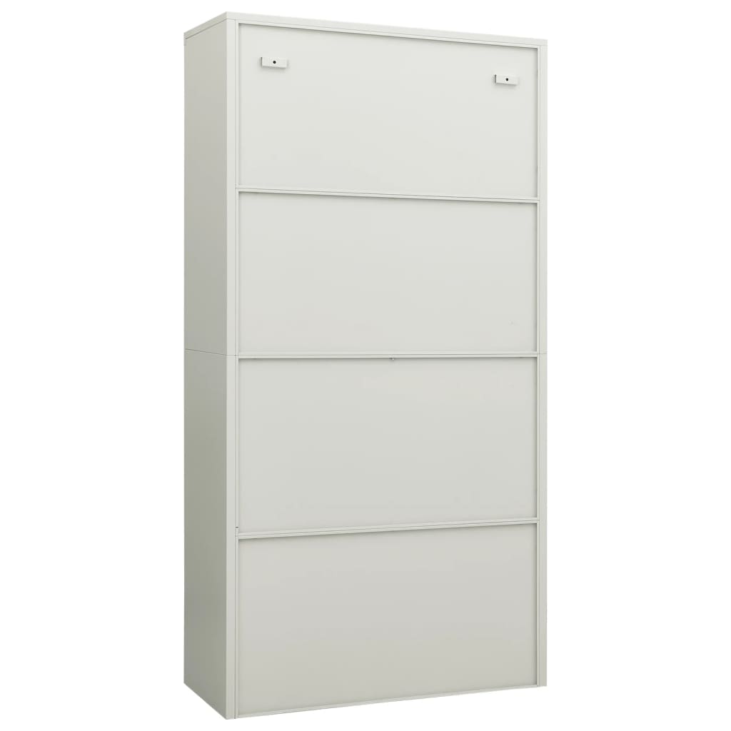 NNEVL Locker Cabinet Light Grey 90x40x180 cm Steel - UrbanNest Co