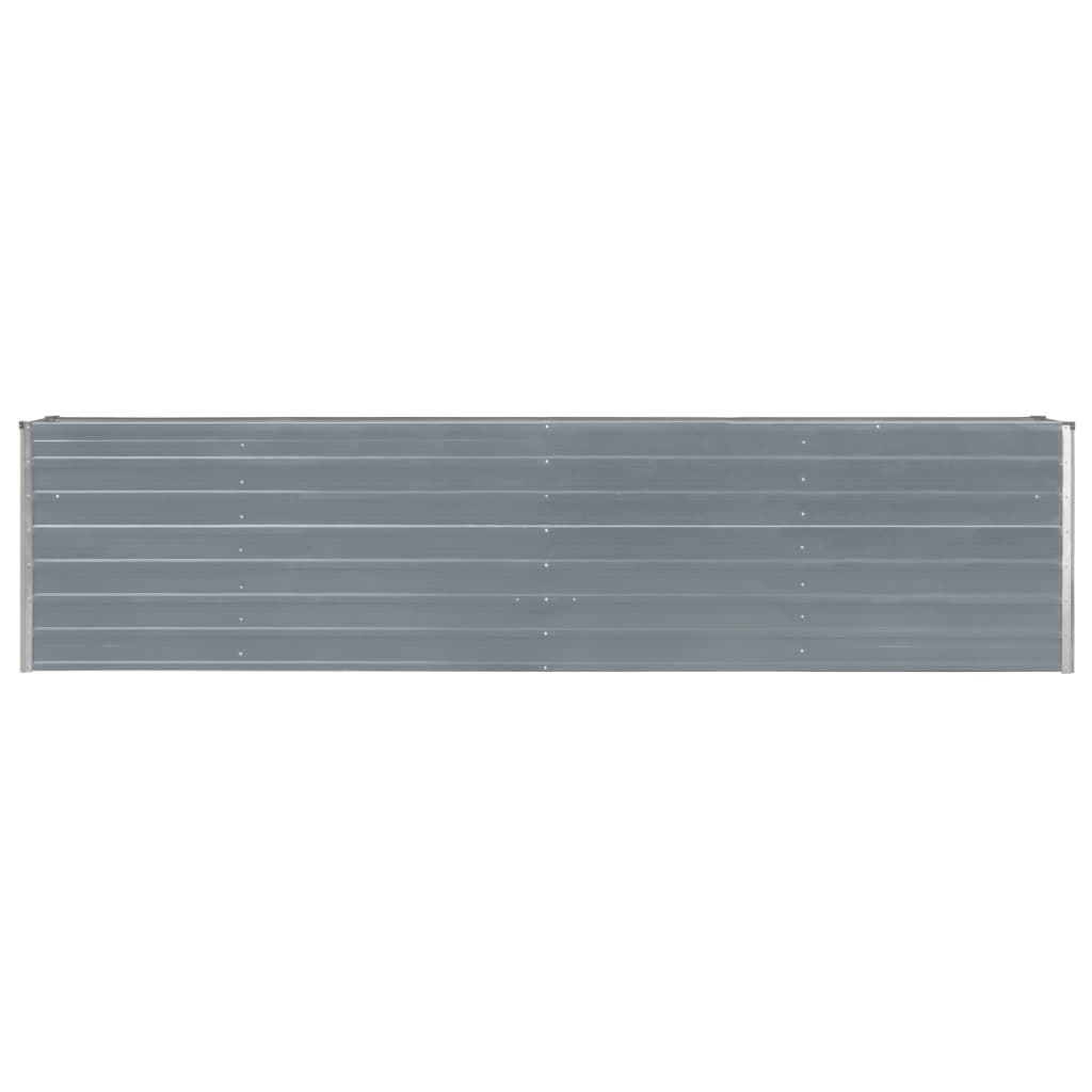 NNEVL Raised Garden Bed 320x40x77 cm Galvanised Steel Grey - UrbanNest Co