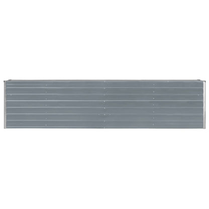 NNEVL Raised Garden Bed 320x40x77 cm Galvanised Steel Grey - UrbanNest Co