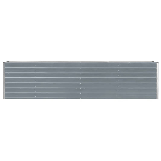 NNEVL Raised Garden Bed 320x40x77 cm Galvanised Steel Grey - UrbanNest Co