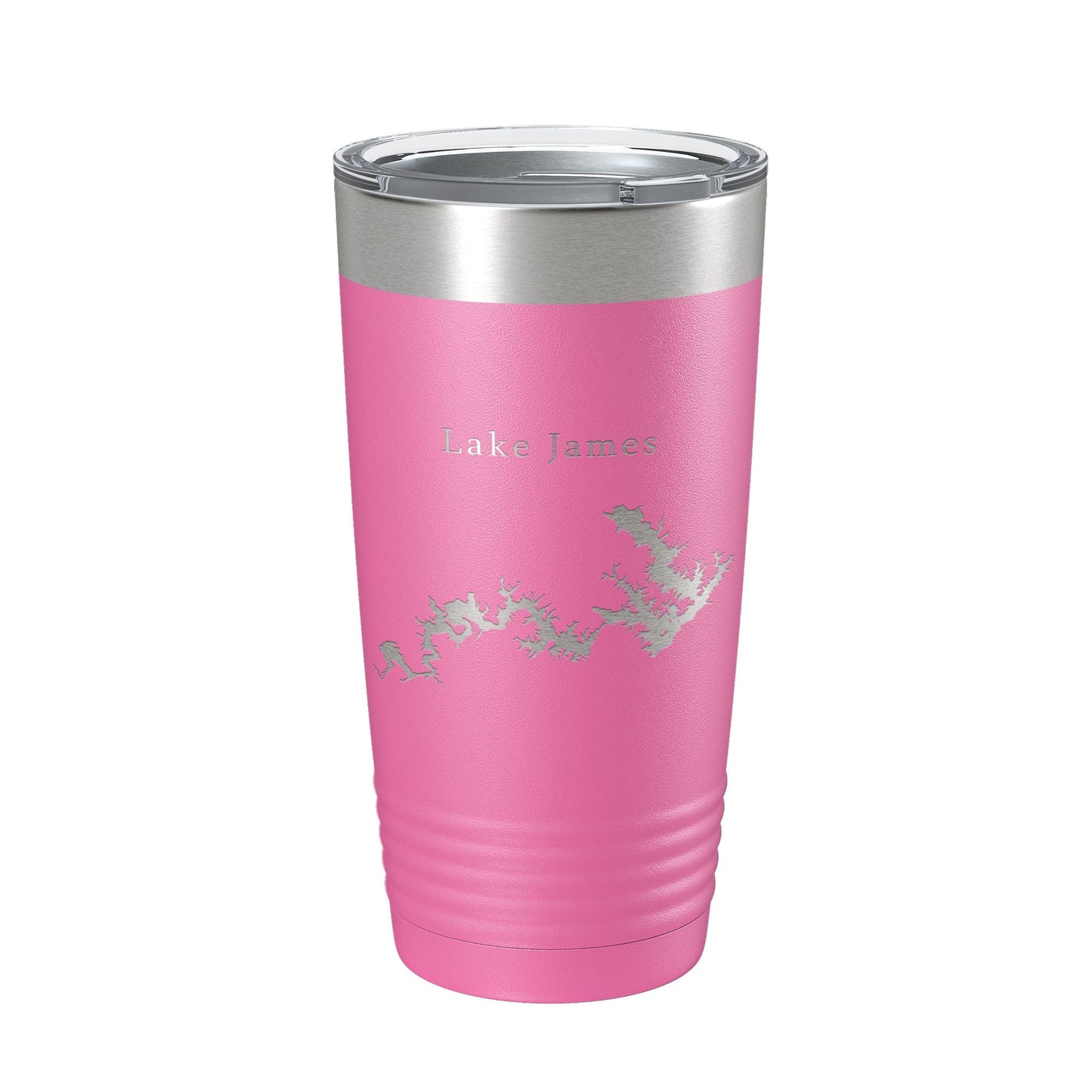 Lake James Map Tumbler Travel Mug Insulated Laser Engraved Coffee Cup North Carolina 20 oz - UrbanNest Co