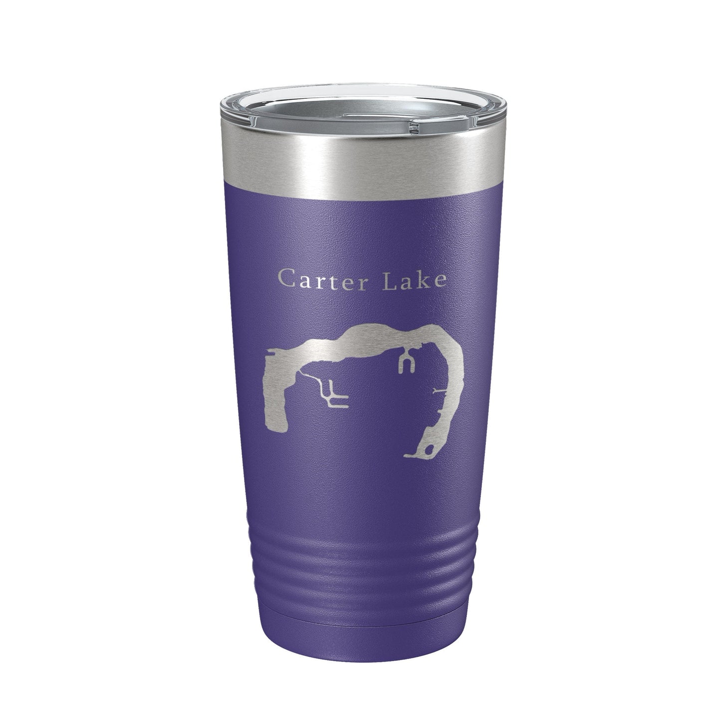 Carter Lake Map Tumbler Travel Mug Insulated Laser Engraved Coffee Cup Iowa Omaha Nebraska 20 oz - UrbanNest Co