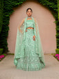 Semi - Stitched Lehenga with American Diamond & Zari Thread Work by Shreekama - UrbanNest Co