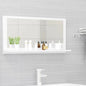 NNEVL Bathroom Mirror High Gloss White 80x10.5x37cm Chipboard - UrbanNest Co