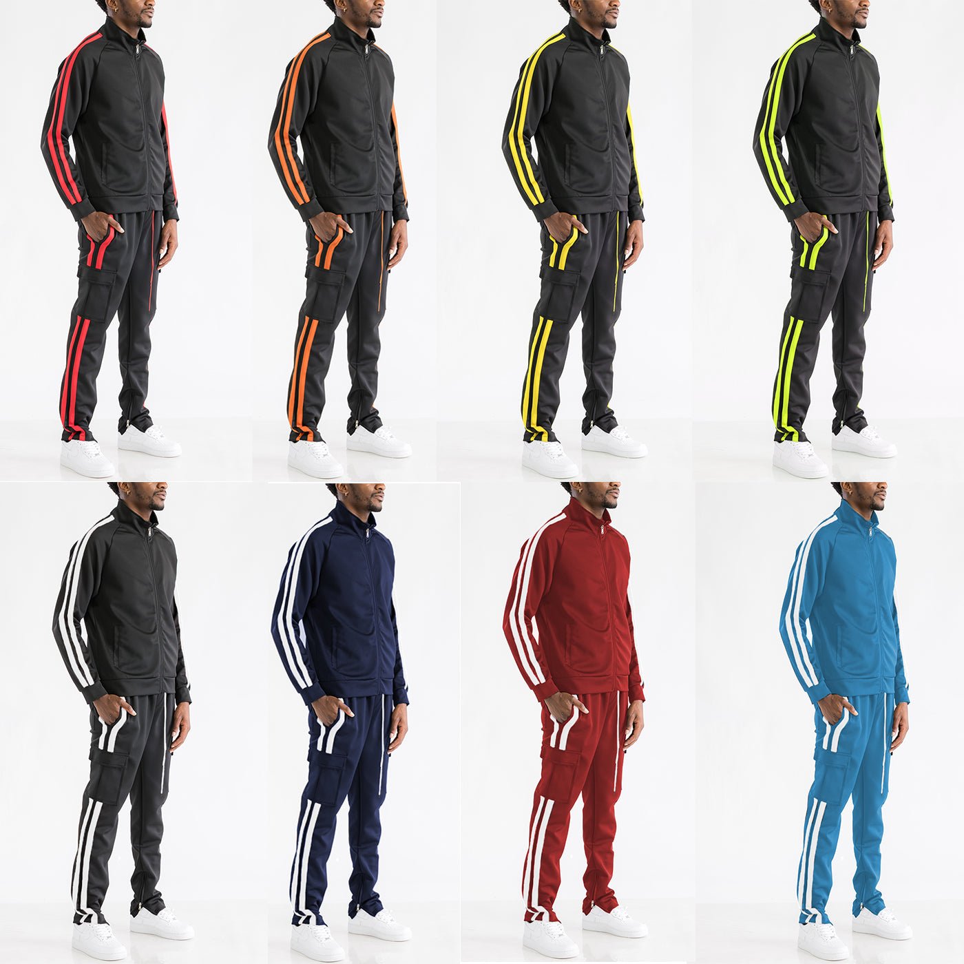 TWO STRIPE CARGO PANT SET - UrbanNest Co