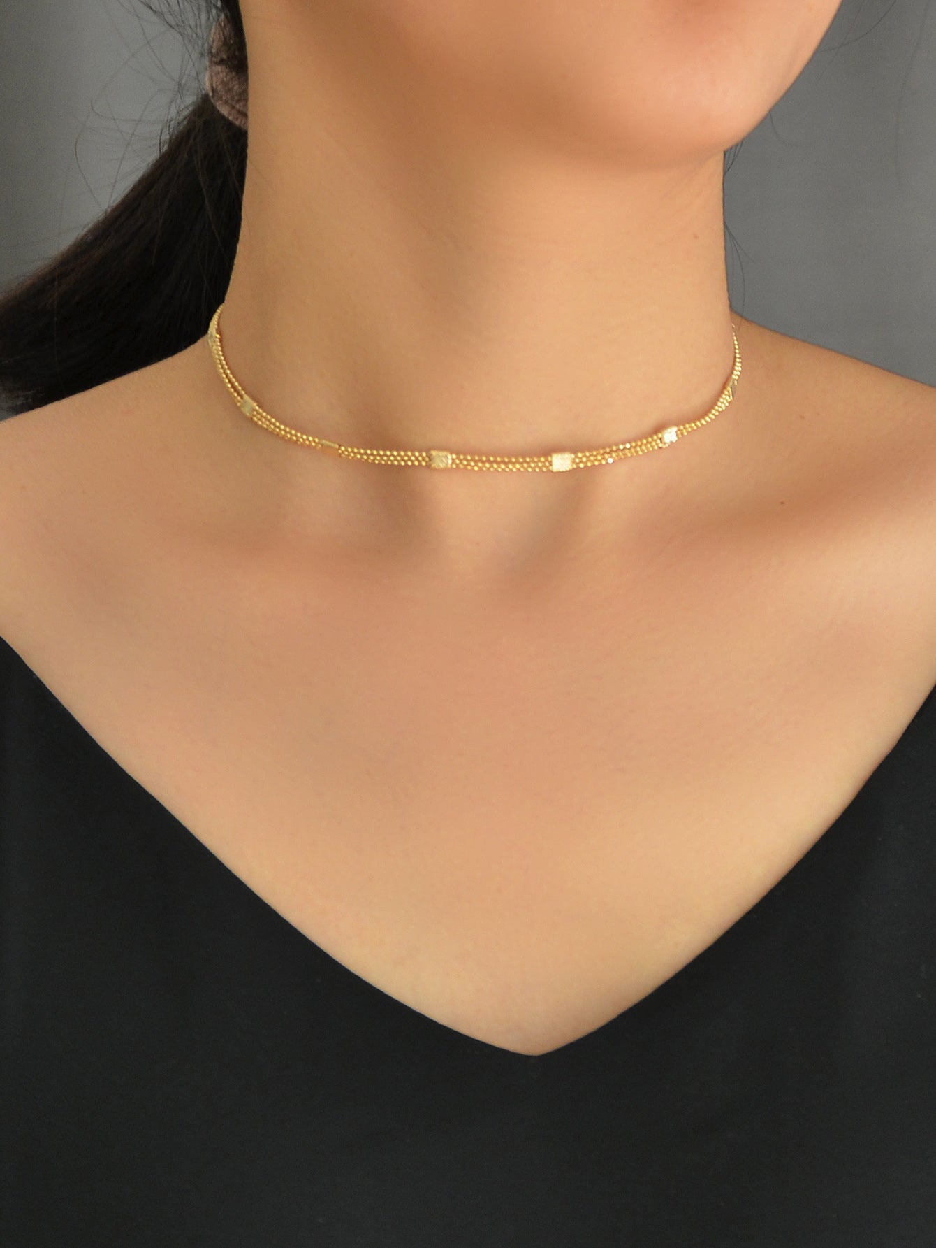Wholesale Price Multi - layer Popcorn Chain Gold 90s Tattoo Choker Necklace Collar - UrbanNest Co