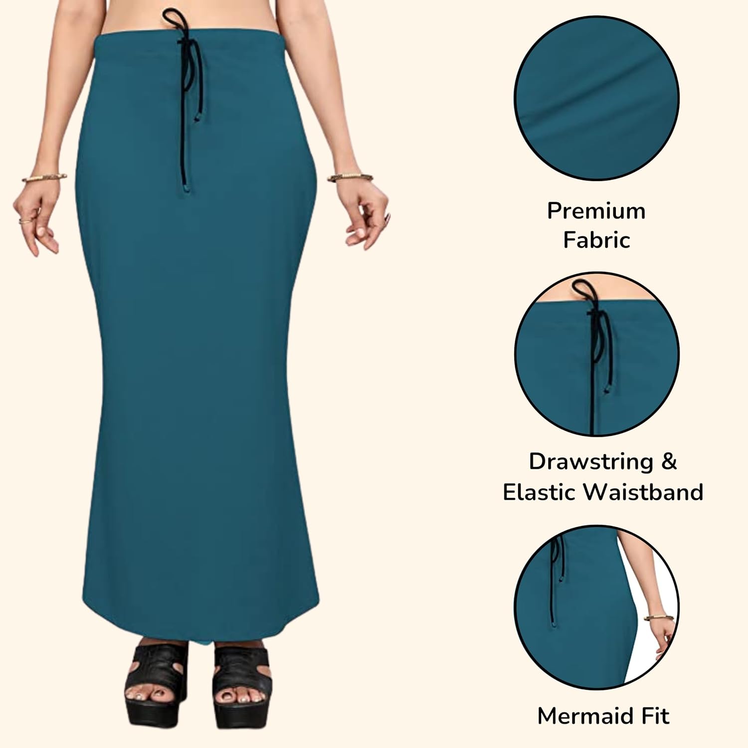 Lycra Saree Shapewear Petticoat for Women by Shreekama - UrbanNest Co