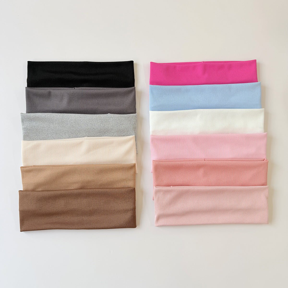 Cotton Elastic Headband Wide Sweat - Absorbent Band, Solid Color, Multi - Functional Headwear - UrbanNest Co