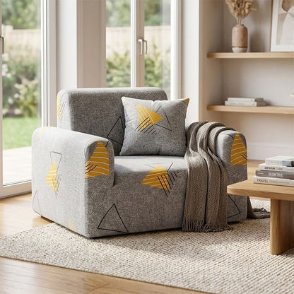 SOGA 1 - Seater Geometric Print Sofa Cover Couch Protector High Stretch Lounge Slipcover Home Decor - UrbanNest Co