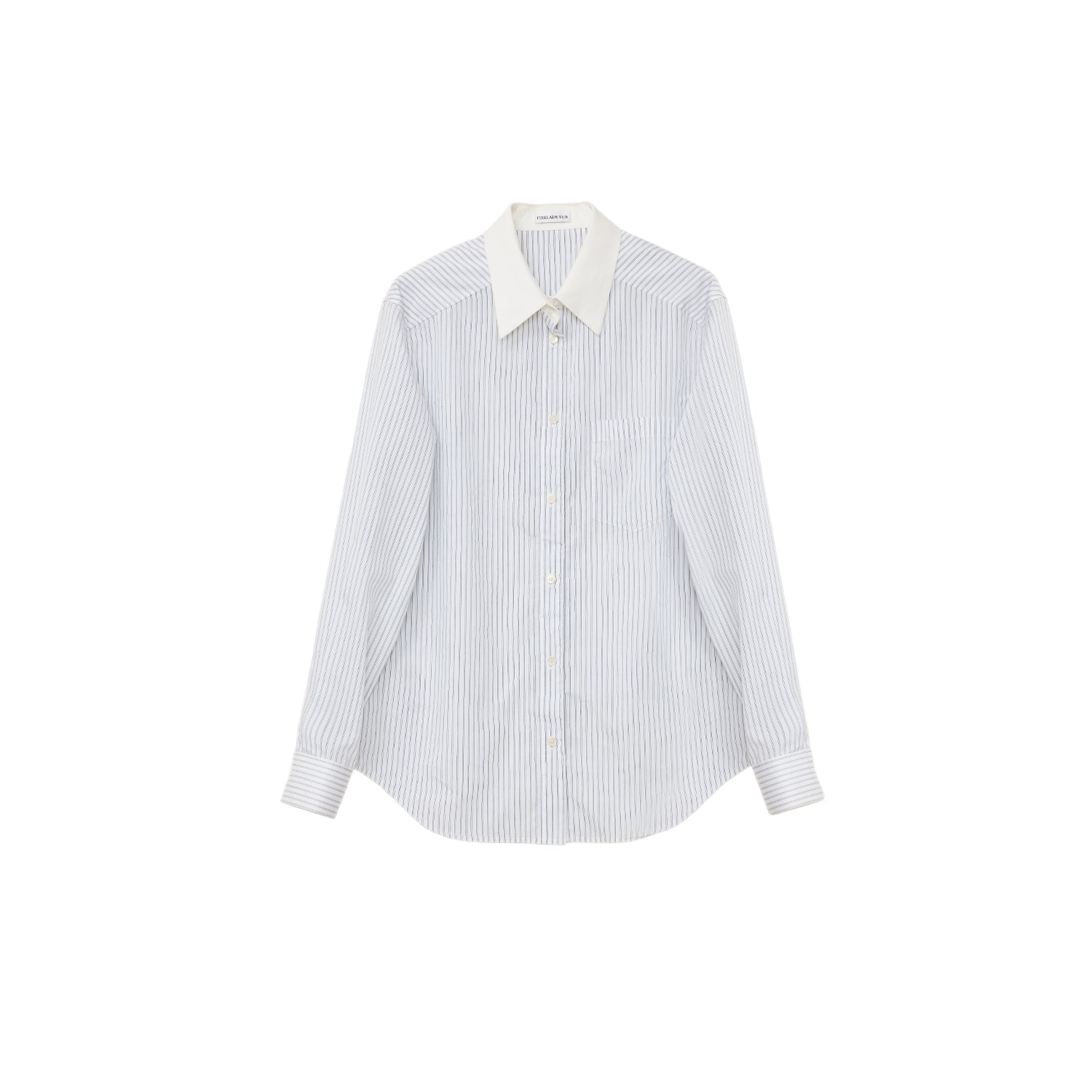 [FF×JW Ghosn Stripe] Lapel contrast classic striped shirt - UrbanNest Co