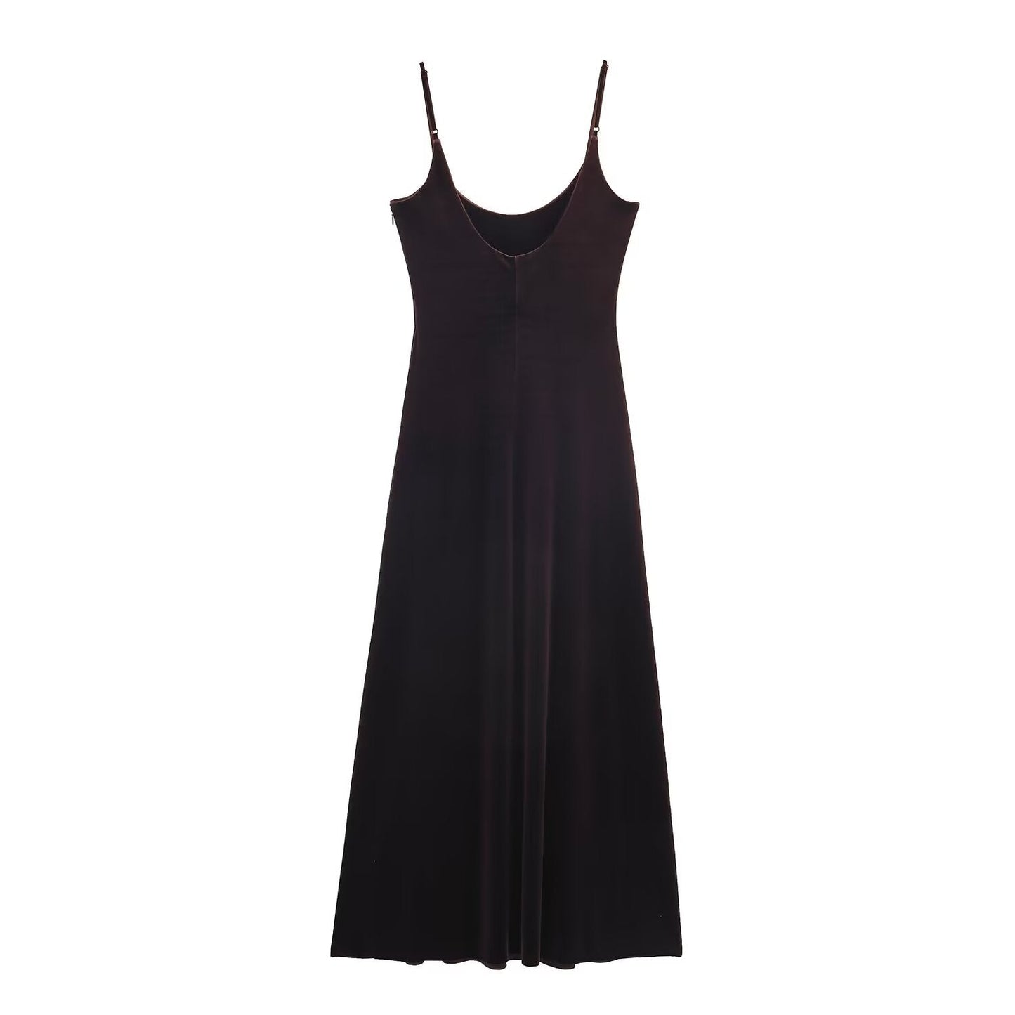 V - neck velvet long dress for women's wear - UrbanNest Co