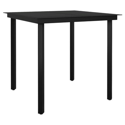 NNEVL 3 Piece Garden Dining Set with Cushions Black - UrbanNest Co
