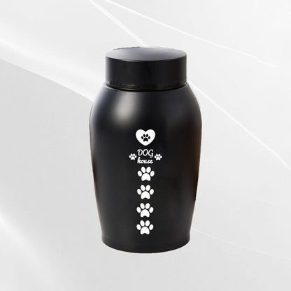 Stainless Steel Pet Memorial Urn: Black Portable & Moisture - Proof Ash Keepsake Designed for Small Pets - UrbanNest Co