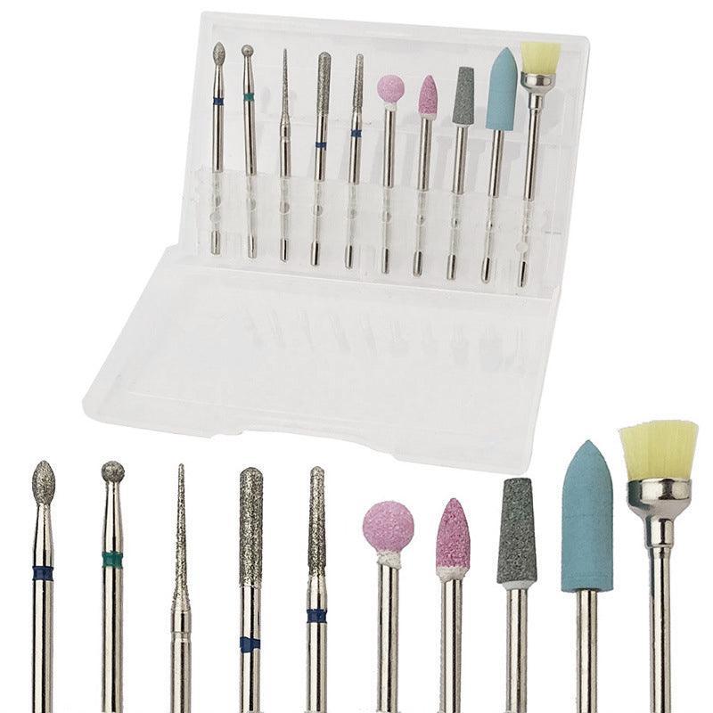 10Pcs Diamond Nail Drill Bits Set - Electric Manicure and Pedicure Tool - UrbanNest Co