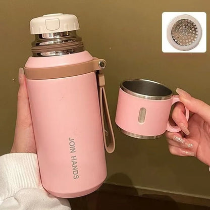 Thermos Cup with Tea Strainer - 600/800ML - UrbanNest Co