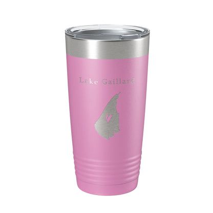 Lake Gaillard Map Tumbler Travel Mug Insulated Laser Engraved Coffee Cup Connecticut 20 oz - UrbanNest Co