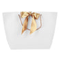 50PCS Paper Gift Bags with Ribbon Bow Handle 14x7x15cm White or Pink - UrbanNest Co