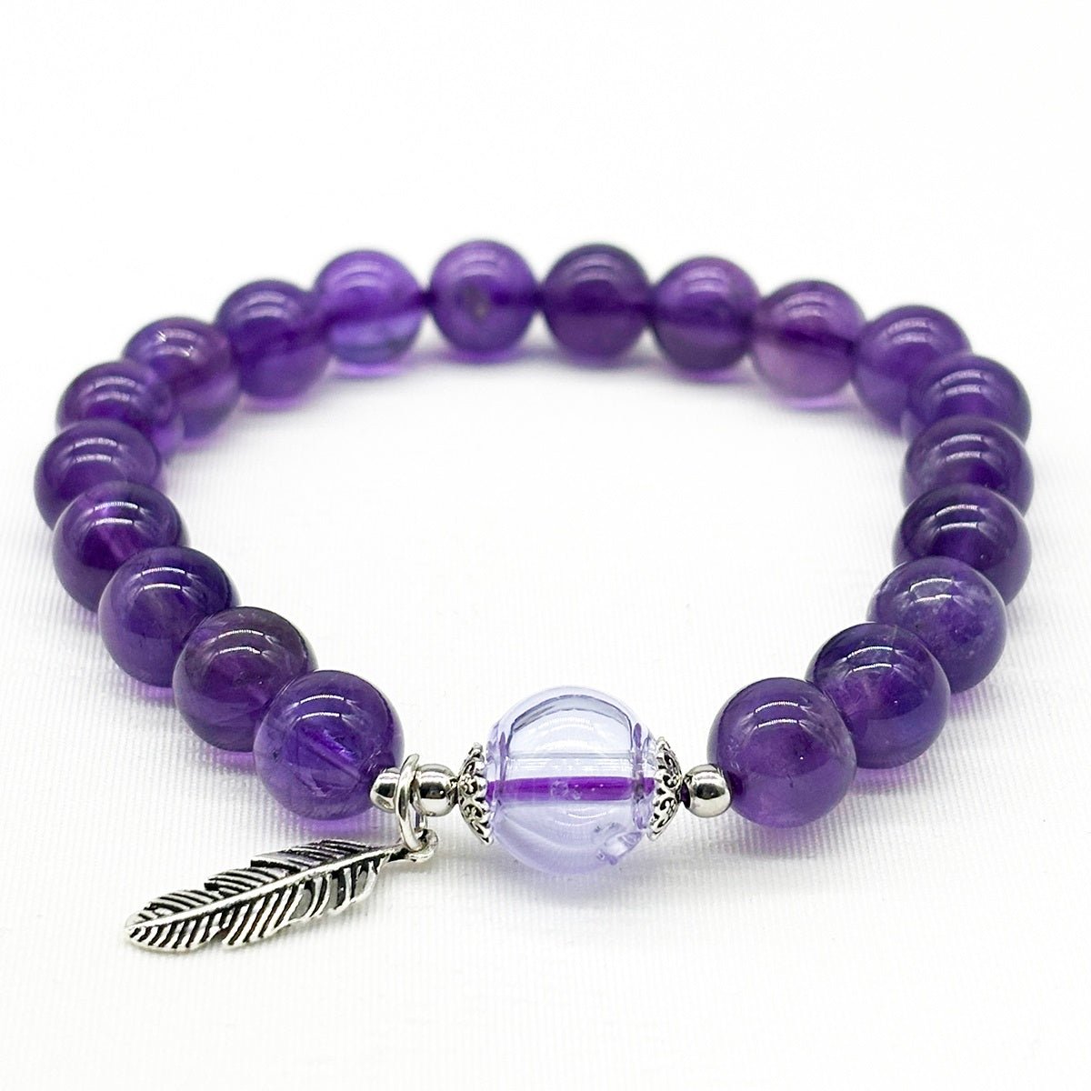 Sterling Silver Crystal Aroma Bracelet - Amethyst | Energy & Healing | Diffuser Jewellery | Gift for her - UrbanNest Co