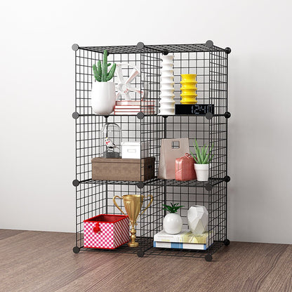 SOGA 2X Black Portable 6 - Cube Storage Organiser Foldable DIY Modular Grid Space Saving Shelf - UrbanNest Co