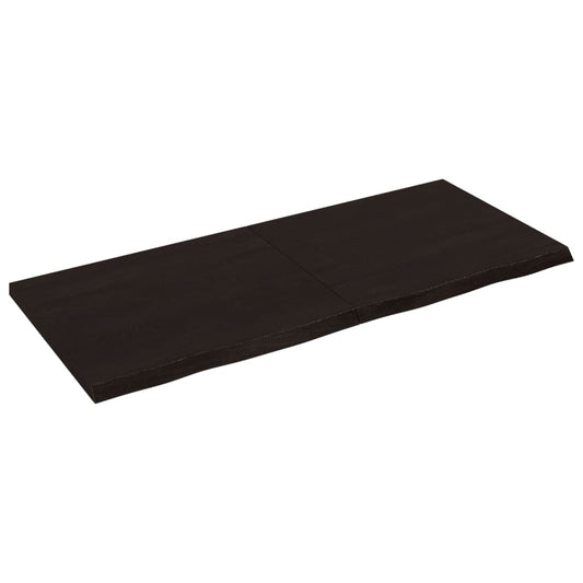 NNEVL Bathroom Countertop Dark Brown 140x60x4 cm Treated Solid Wood - UrbanNest Co