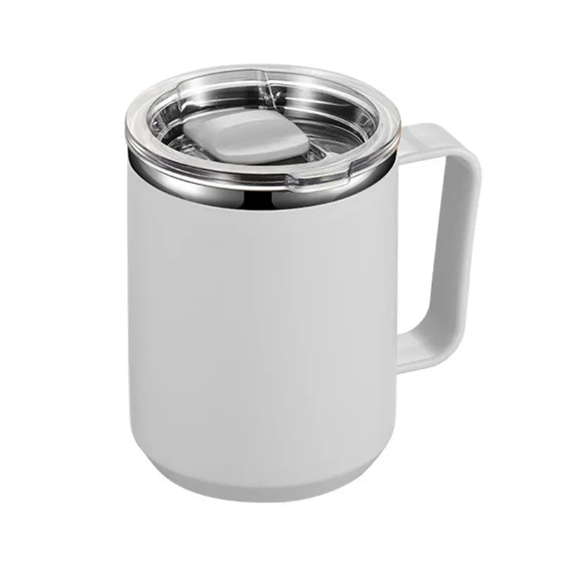 Stainless Steel Insulated Coffee Mug – 450 ml (Double - Wall Vacuum, Handle & Lid) - UrbanNest Co
