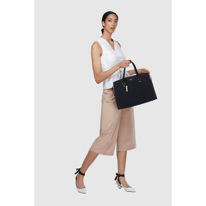 Aricia Black Vegan Laptop Bag - UrbanNest Co