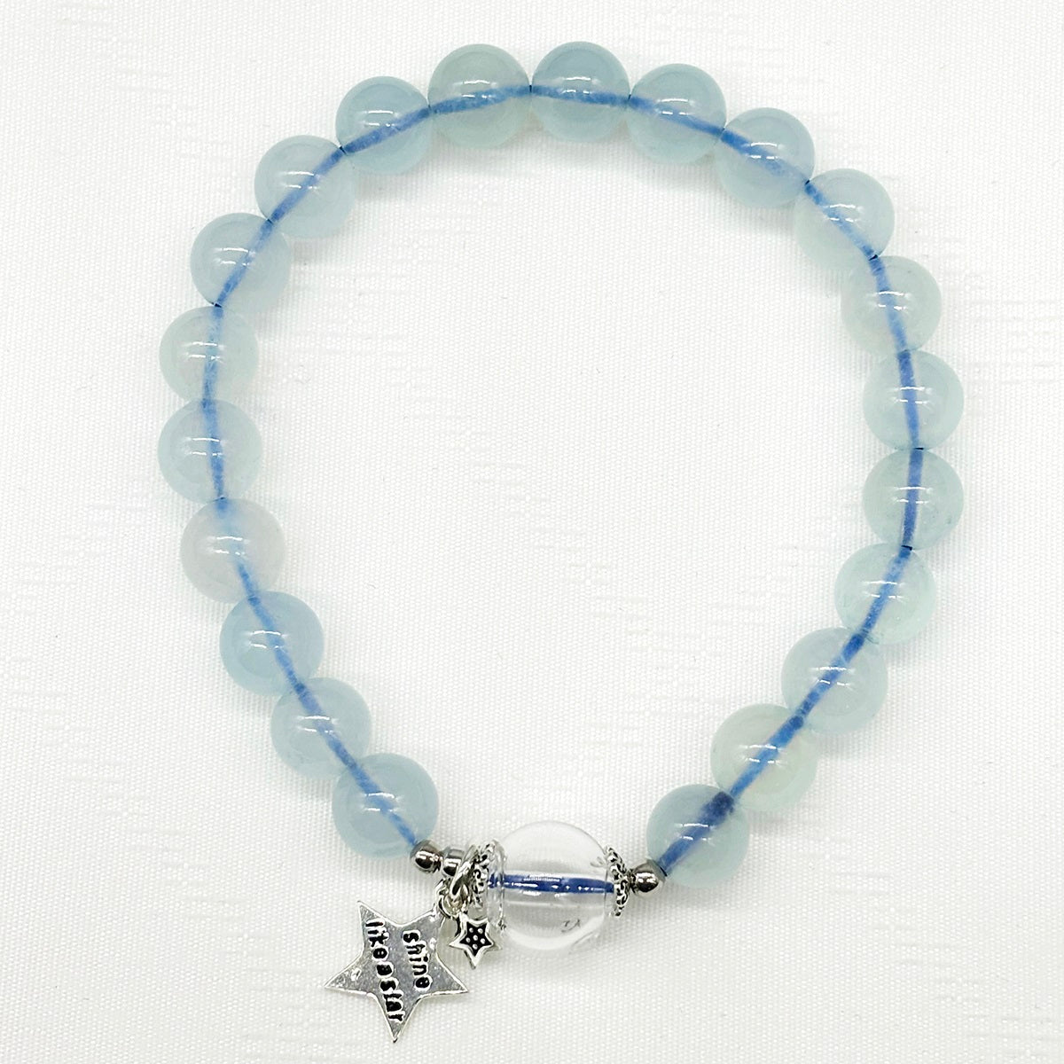 Sterling Silver Crystal Aroma Bracelet - Aquamarine | Energy & Healing | Diffuser Jewellery - UrbanNest Co