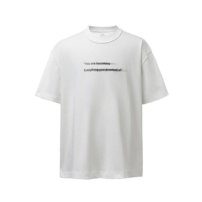 Simple letter hot stamping short sleeved shirt - UrbanNest Co