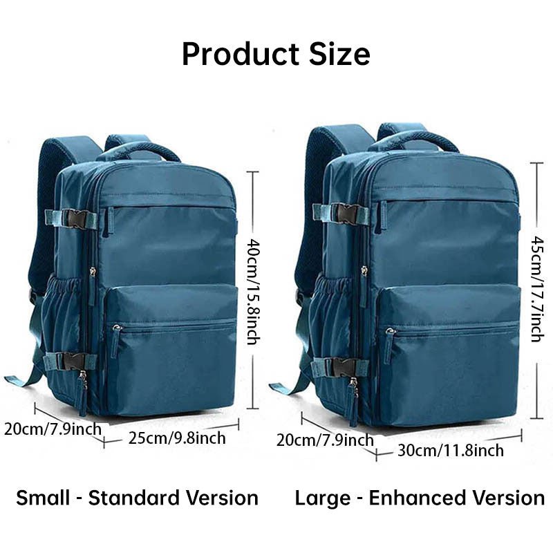 Ryanair Approved 40x20x25 Cabin Bag - Vacuum Compression Travel Backpack & 42x29x15 Storage Bag, Laptop Compartment - UrbanNest Co
