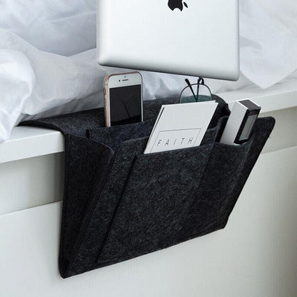 Bedside Storage Caddy Hanging Organizer Pocket Bag for Phone Remote Book
