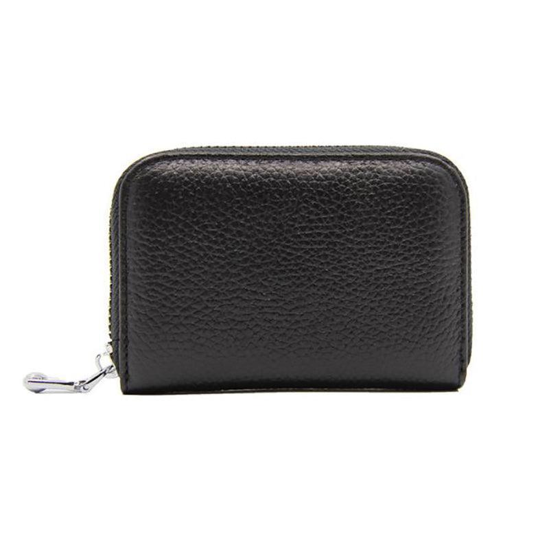 Women Zip Leather Wallet Card Holder Blocking Coin Purse Pouch Short Wallet Rfid