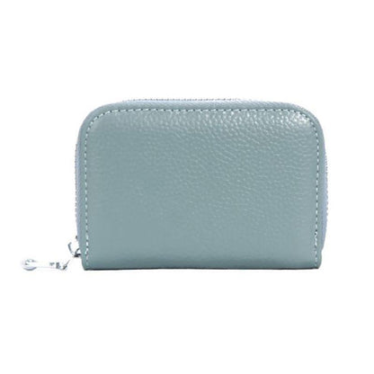 Women Zip Leather Wallet Card Holder Blocking Coin Purse Pouch Short Wallet Rfid
