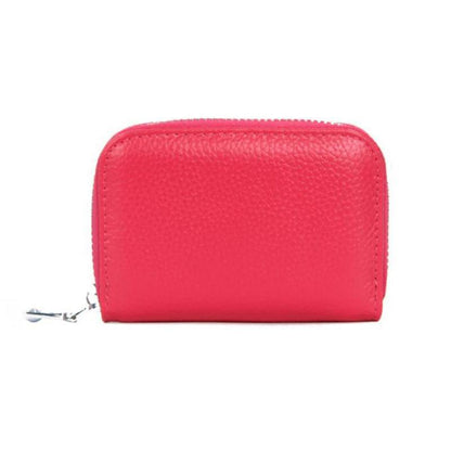 Women Zip Leather Wallet Card Holder Blocking Coin Purse Pouch Short Wallet Rfid