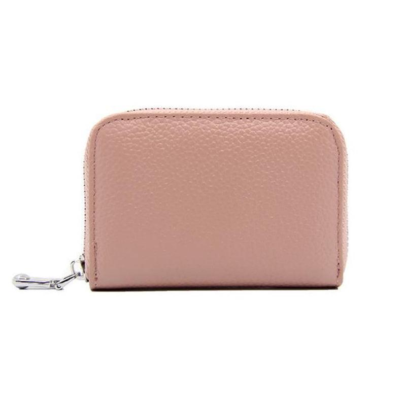 Women Zip Leather Wallet Card Holder Blocking Coin Purse Pouch Short Wallet Rfid