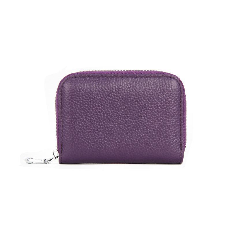 Women Zip Leather Wallet Card Holder Blocking Coin Purse Pouch Short Wallet Rfid